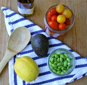 Truffle and edamame salad recipe ingredients