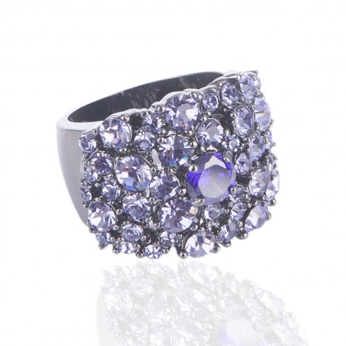 Je T'aime Crystal Cluster Cocktail Ring