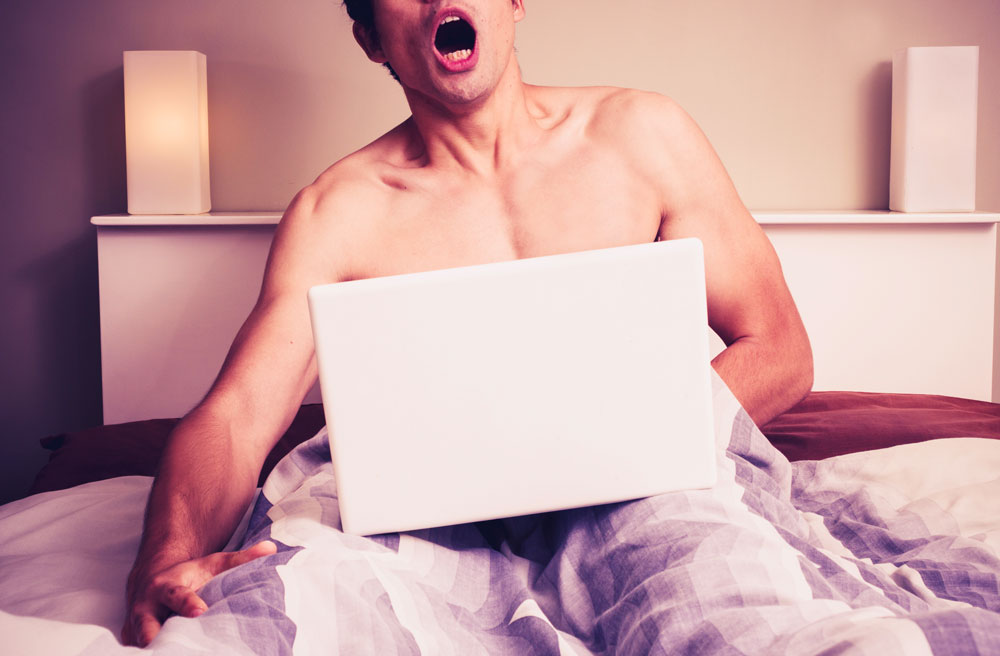 Man addicted to watching online porn
